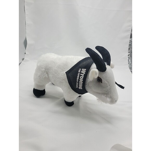 BILLY Plush White Billy Mountain Goat Stuffed Animal Toy 11" WYOMING THE COWBOY - Picture 1 of 16